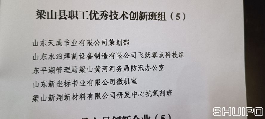 梁山縣職工優(yōu)秀技術創(chuàng)新班組 梁山縣職工優(yōu)秀技術創(chuàng)新班組